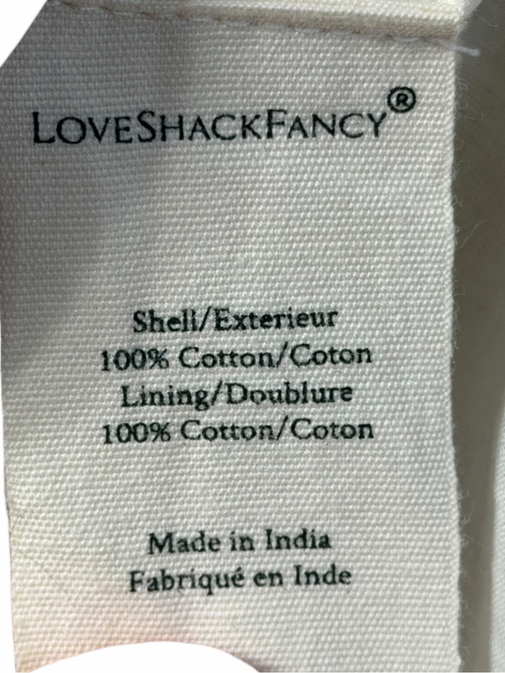 LoveShackFancy Ivory Tie Shoulder Olani Mini Dress Womans M - Picture 6 of 9